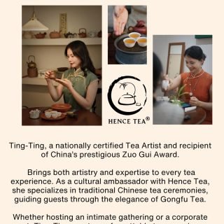 ✨ Meet Tea Artist Ting-Ting ✨
Step into the world of authentic Chinese tea with Ting-Ting, a nationally certified Tea Artist and recipient of China’s prestigious Zuo Gui Award. 🌿🍵
From elegant Gongfu Tea ceremonies to cultural storytelling, Ting-Ting transforms each tea tasting into an unforgettable journey of flavor, tradition, and connection.
Whether you’re planning an intimate gathering or a corporate event, let us bring the art of tea to life for you.
📍 Book your private tea session today and experience tea the way it’s meant to be enjoyed — with heart, culture, and community.
🔗 Reserve your spot now through the link in bio!
#HenceTea #TeaTasting #GongfuTea #TeaCeremony #TeaExperience #TeaArtist #MindfulLiving #TeaCulture